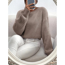 Světle hnědý krátký svetr-279794-015