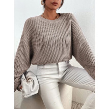 Světle hnědý krátký svetr-279794-015