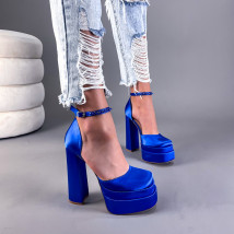 Modré sandále na vysoké platformě-270077-02