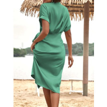 Zelené saténové šaty na vázaní-271969-06