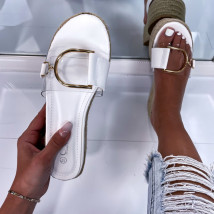 Bílé pantofle na platformě-266790-05