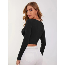 Černý crop top-276502-05