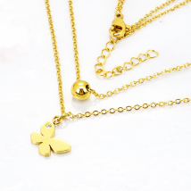 Dámský náhrdelník s přívěskem dvojitý-322206-03