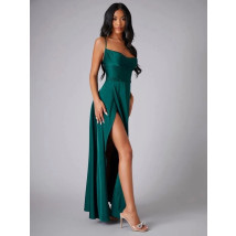Dámské smaragdové saténové šaty-281380-05