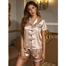 Champagne saténové pyžamo-281308-05