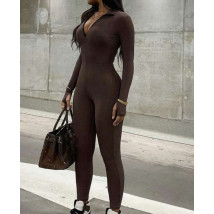 Hnědý vroubkovaný overal-297394-01