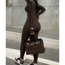 Hnědý vroubkovaný overal-297394-01