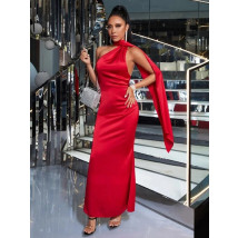 Červené saténové dlouhé šaty-281529-016