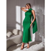 Zelené saténové dlouhé šaty-281490-09