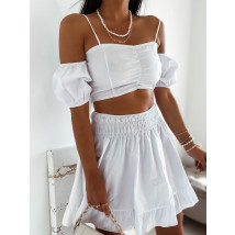 Bílý bavlněný sukňový komplet-269578-01