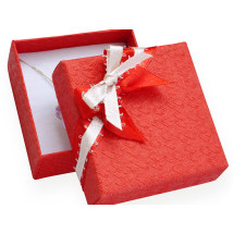Červená papírová dárková krabička s mašlí-278271-01