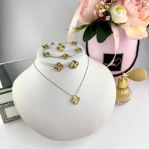 Dámská ocelová souprava s prstenem-322268-03