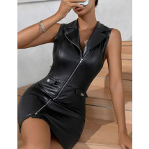 Černé koženkové šaty-296935-02
