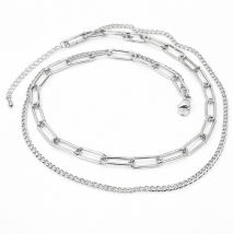 Ocelový náhrdelník dvojitý-321802-017