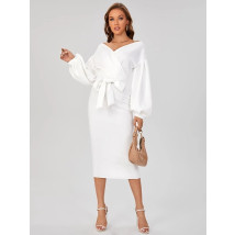 Bílé pouzdrové šaty-283000-019