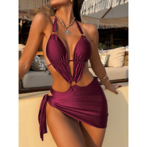 Bordové dvoudílné plavky-326216-01