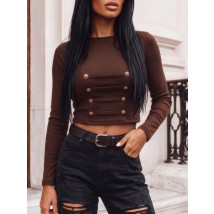 Hnědý top s knoflíky-330341-01