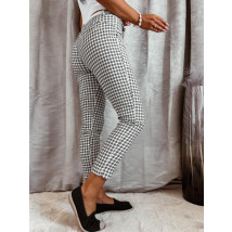 Bílo-černé kostkované kalhoty-272050-01