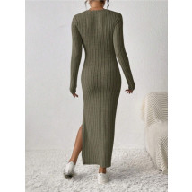 Zelené šaty s dlouhým rukávem-308471-03