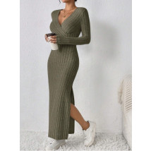 Zelené šaty s dlouhým rukávem-308471-03