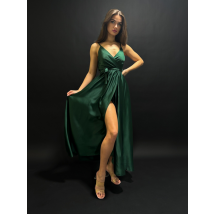 Zelené dlouhé saténové šaty-288889-04