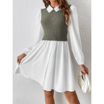 Bílo-zelené košilové šaty-280598-011