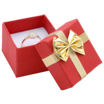 Červená papírová dárková krabička s mašlí-278231-02