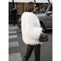 Kožich z mongolské ovečky WHITE-324629-05