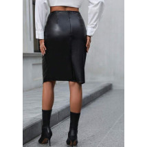 Černá koženková sukně-292205-01