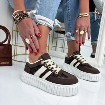 Hnědé krajkované tenisky-326303-04