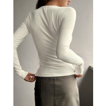 Světle béžový vroubkovaný top-309847-04