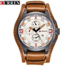 Pánské hodinky s koženým řemínkem-317087-013
