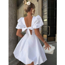 Bílé PUFFY šaty s odhalenými zády-316624-03