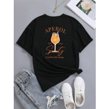 Černé tričko APEROL-318828-01
