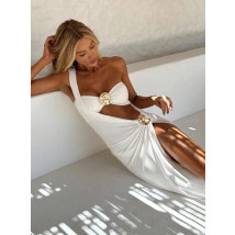 Bílý trojdílný plavkový set-316671-02