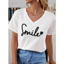 Bílé tričko SMILE-302783-03