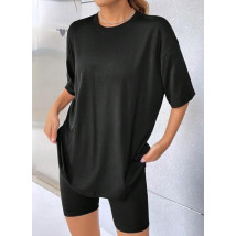 Černé oversize tričko-302807-01