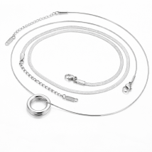 Ocelový náhrdelník dvojitý s přívěskem-321798-014