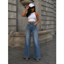 Modré široké džíny SLIM-327377-03