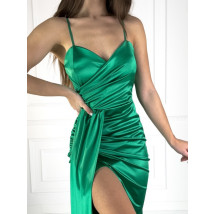 Zelené saténové spoločenské šaty-299107-010