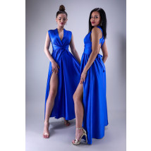 Modré dlhé saténové šaty-265257-03