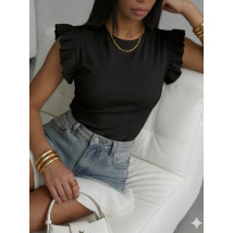 Černé tričko s volánem-326322-01