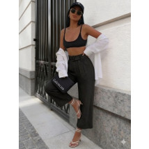 Černé mušelínové kalhoty-326317-01