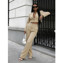 Béžový kalhotový komplet-326584-04