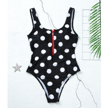 Černé puntíkaté jednodílné plavky-243710-03