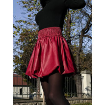 Vínová koženková PUFFY sukně-312170-03