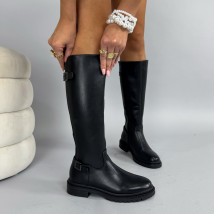 Černé vysoké kozačky-323858-06