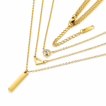 Ocelový náhrdelník vrstvený-321804-020