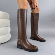 Hnědé vysoké kozačky-323454-014