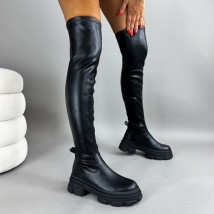 Černé vysoké kozačky-310299-07